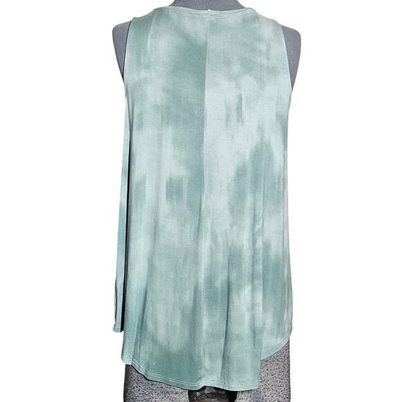 Green Tie Dye Tank Size Small - Picture 2 of 4